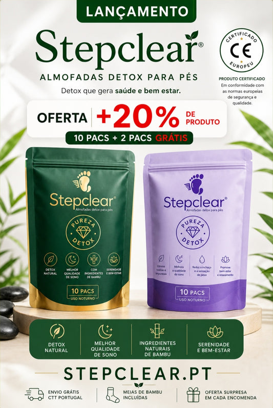 Pack de 12 Almofadas DETOX para os Pés StepClear