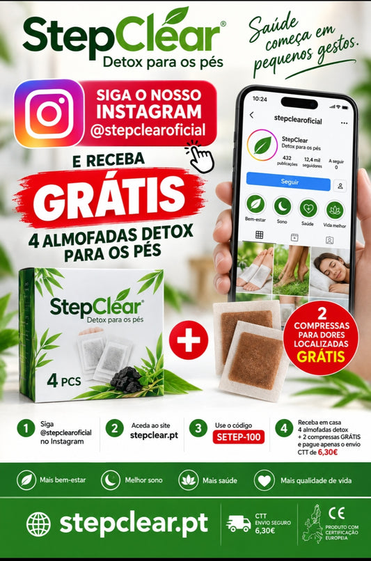 PACK INSTAGRAM: 4 Almofadas Detox + 2 Compressas Grátis (Envio fixo de 6,30 € calculado no checkout)