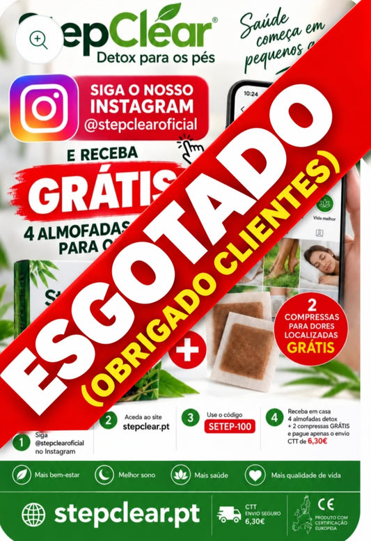 PACK INSTAGRAM: 4 Almofadas Detox + 2 Compressas Grátis (Envio fixo de 6,30 € calculado no checkout)