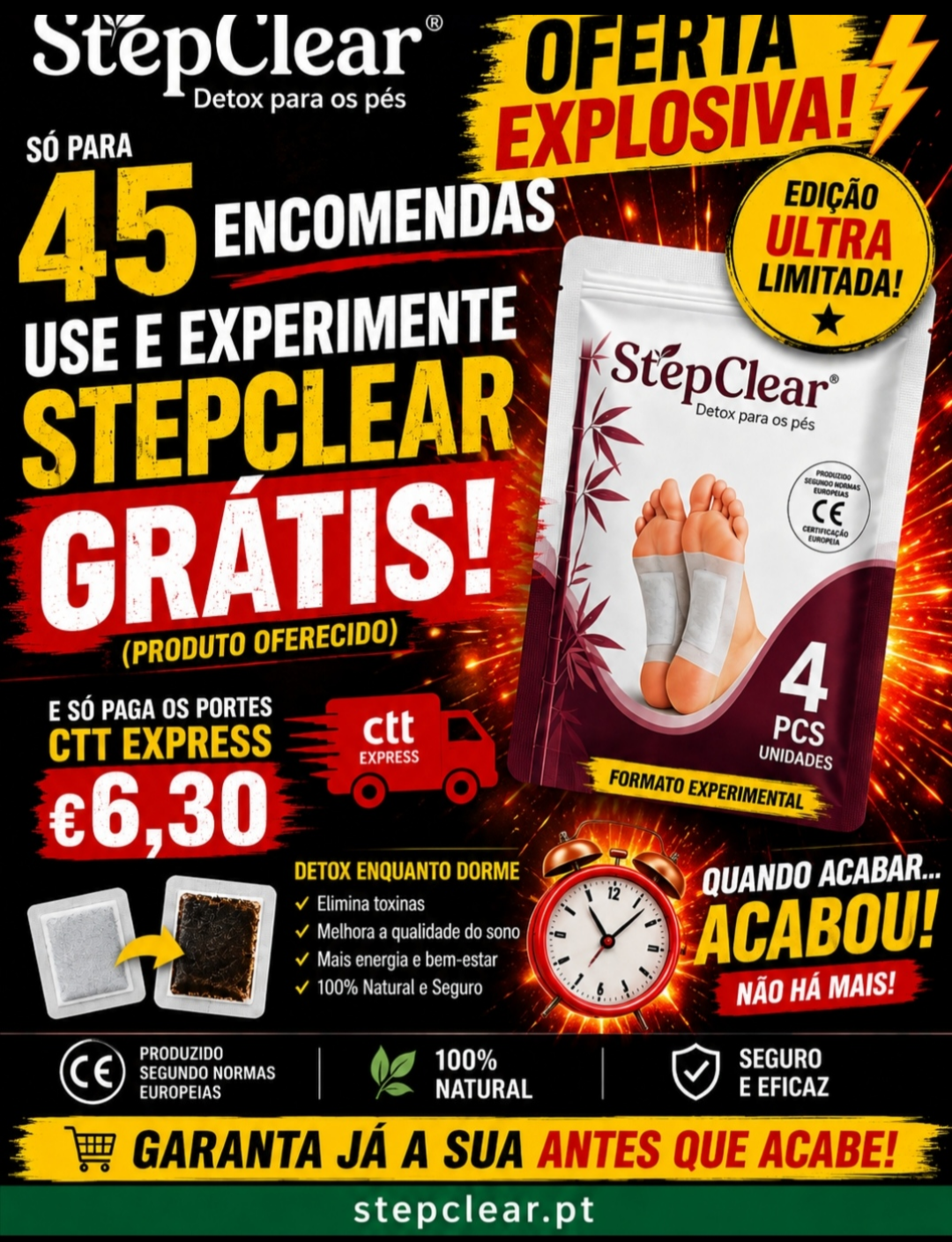 PACK INSTAGRAM: 4 Almofadas Detox + 2 Compressas Grátis (Envio fixo de 6,30 € calculado no checkout)